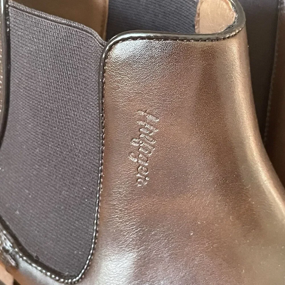 Tommy Hilfiger Sesame Chelsea Boot Men 11.5D Dark Natural Tan Career Preppy